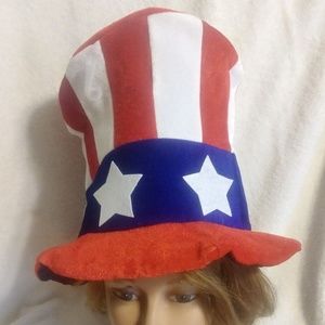 USA Patriot Costume Hat Patriotic Election Year Independence Red White Blue